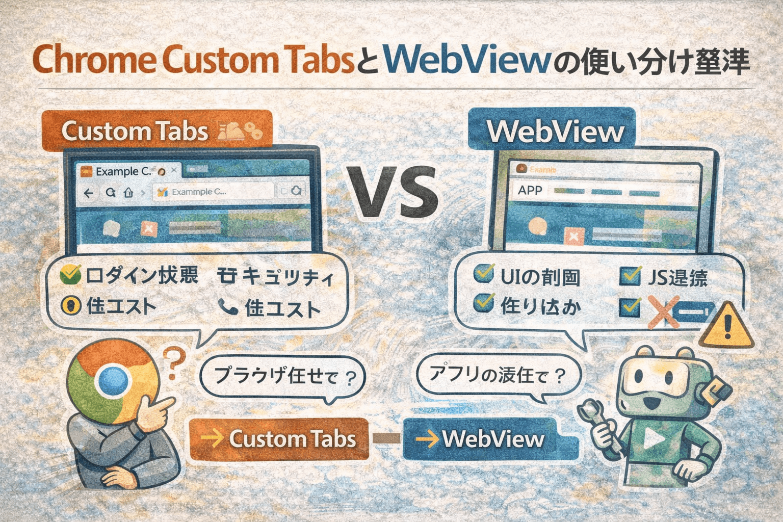 Chrome Custom TabsとWebViewの使い分け基準