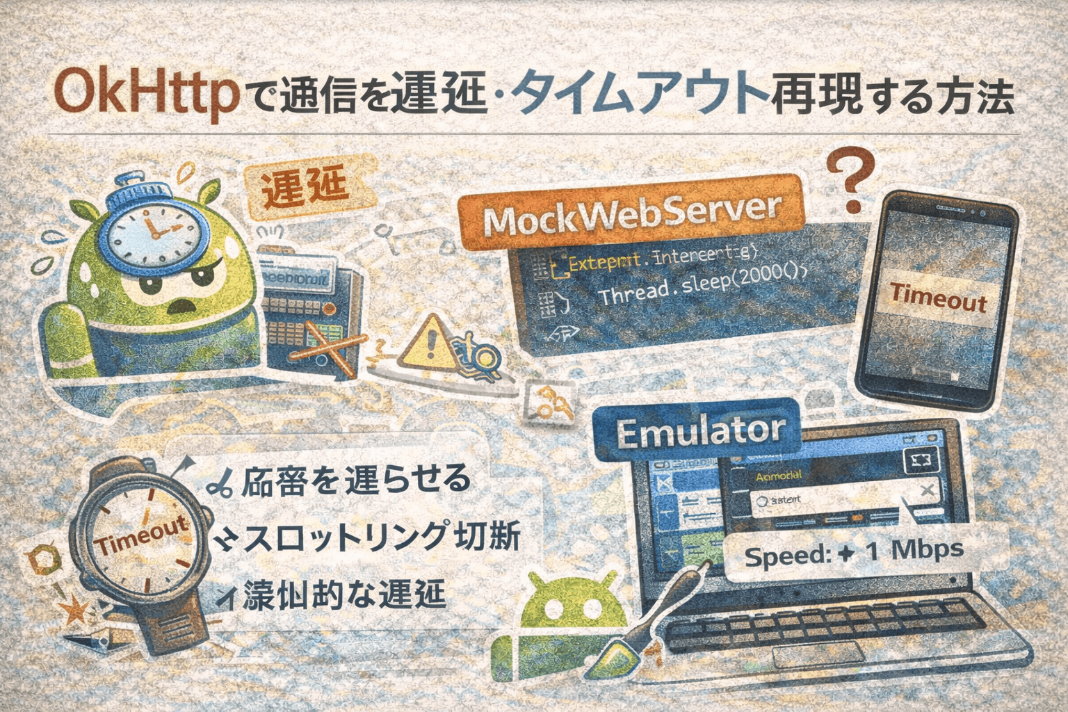 OkHttpで通信を遅延・タイムアウト再現する方法