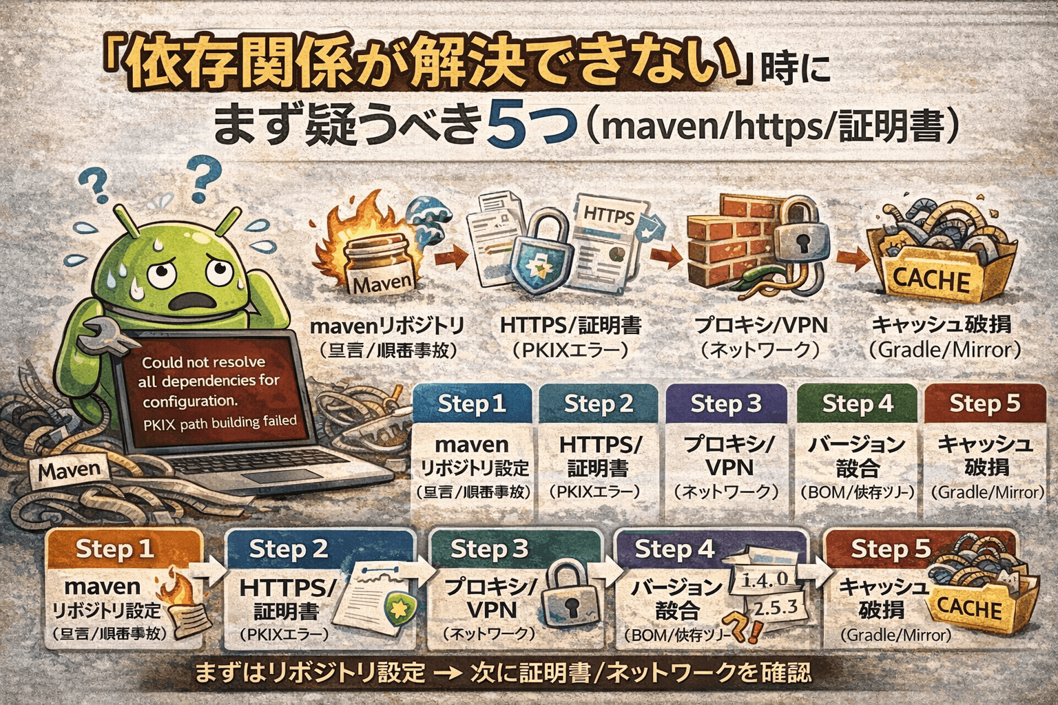 「依存関係が解決できない」時にまず疑うべき5つ（maven/https/証明書）