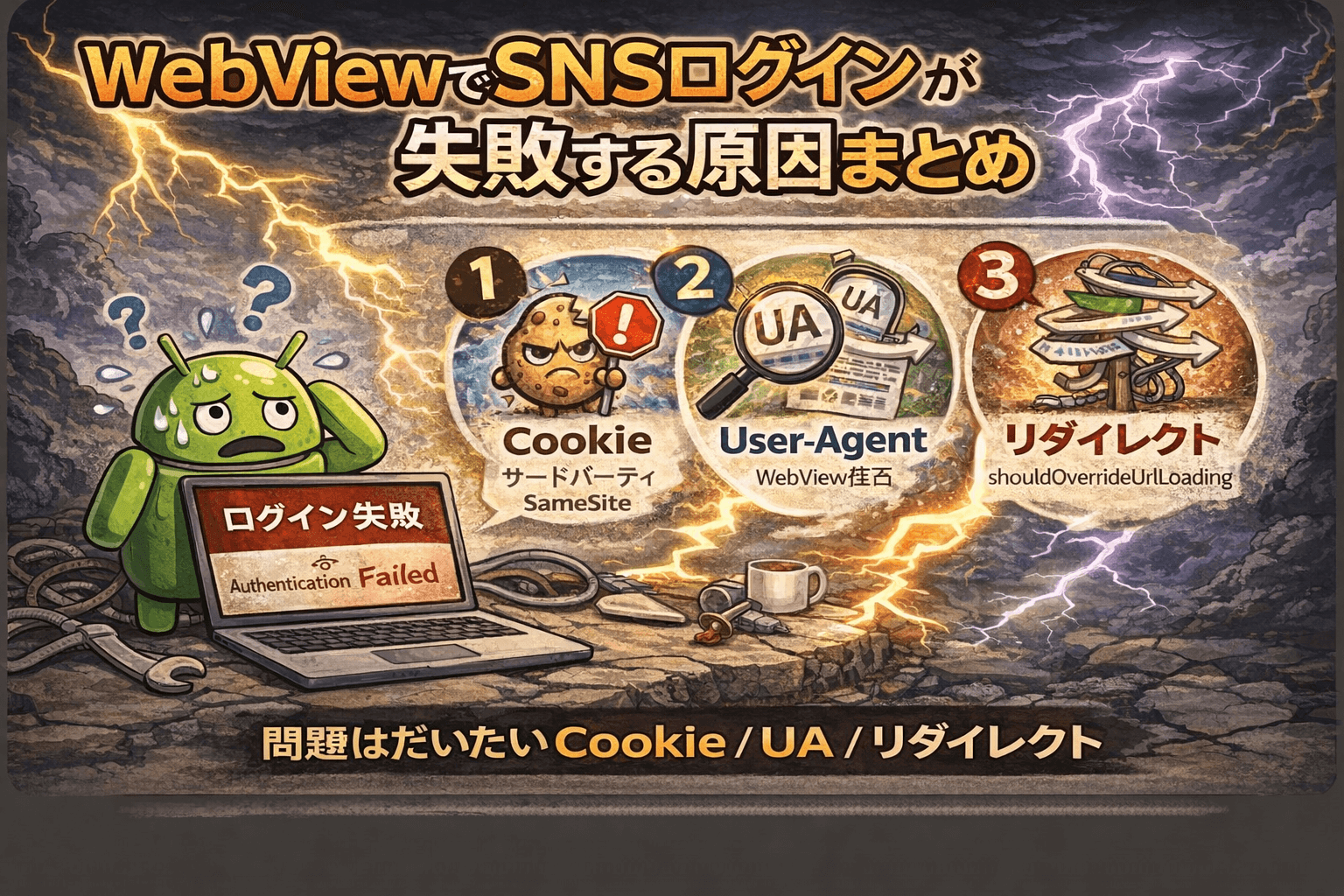 WebViewでSNSログインが失敗する原因まとめ