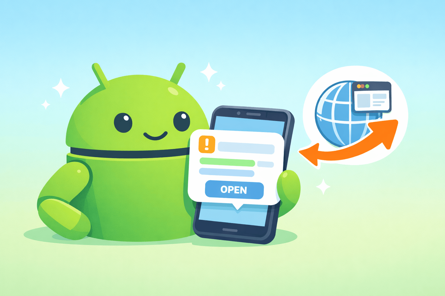 AndroidのWebViewでtarget="_blank"が付いたリンクをChromeなどの外部ブラウザで開く方法を解説。WebChromeClientのonCreateWindowを使った実装をKotlinのコード付きで紹介します。